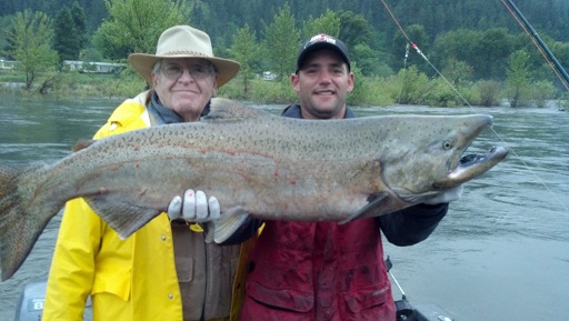 Gene & Jeff With 30-Pound Salmon
